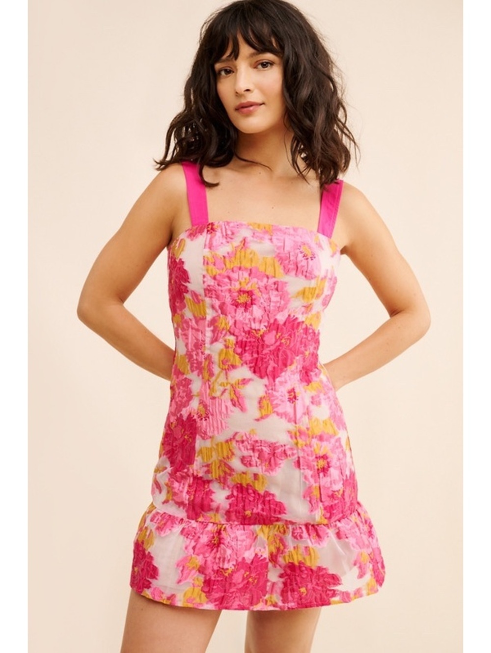 ADELYN RAE Lex Jaquard Mini Dress